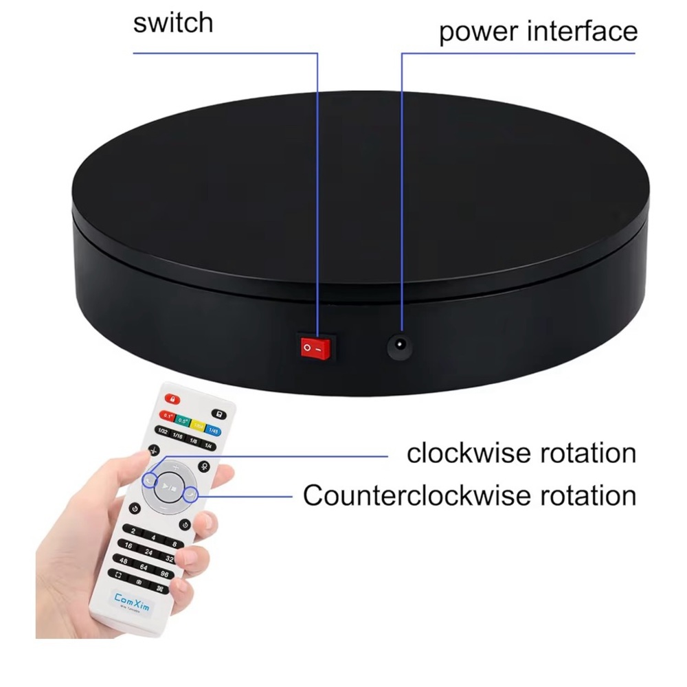 Motorized Rotating Display Stand - Black - Picture 5 of 8
